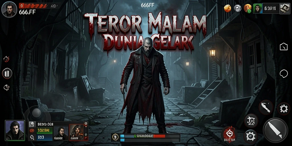 Screenshot menakutkan gameplay 666FF dengan efek horor yang memukau.