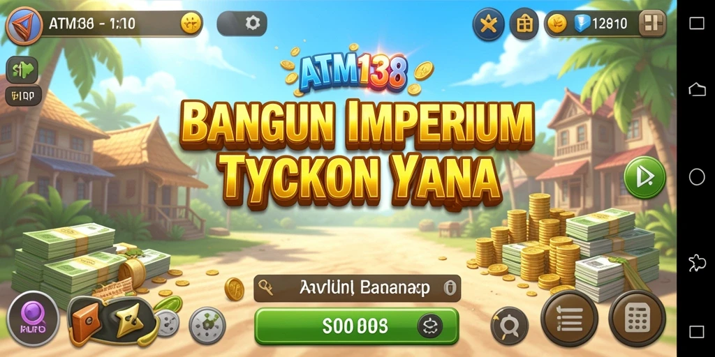 Tampilan gameplay menakjubkan di ATM138 dengan elemen Tycoon yang seru.