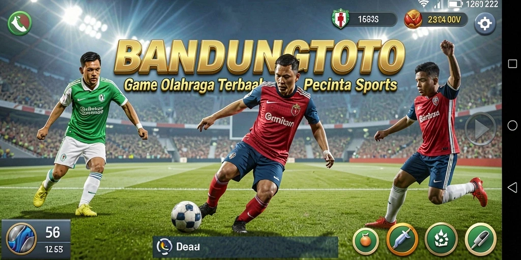 Tampilan utama gameplay BANDUNGTOTO yang menampilkan serunya pertandingan olahraga.