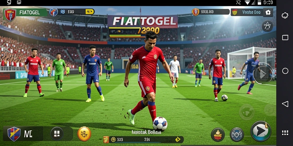 Screenshot FIATOGEL menunjukkan aksi sepak bola yang mendebarkan.