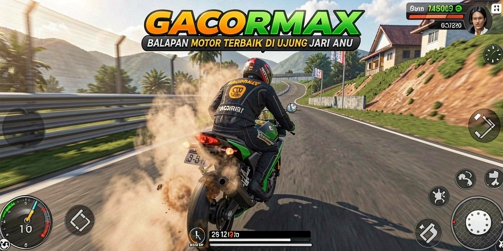 Menampilkan balapan motor yang seru dan cepat dalam GACORMAX.