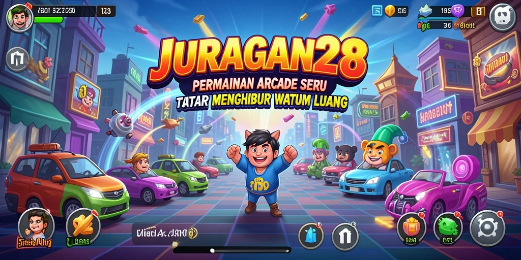 Tampilan gameplay seru dalam JURAGAN28 dengan grafis menarik.