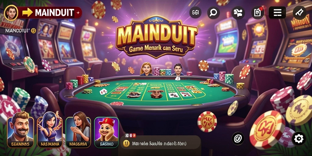 Screenshot utama MAINDUIT menampilkan gameplay Kasino yang menarik dan seru.