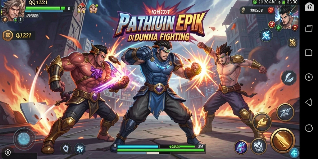 Gameplay seru dan dinamis dari QQ1221 dalam pertarungan Fighting.