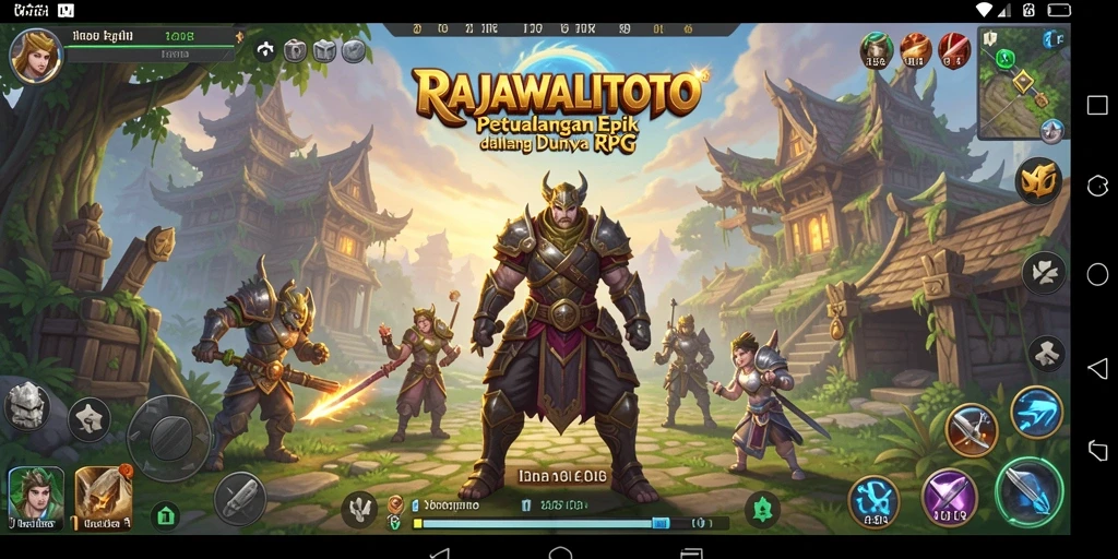 Tangkapan layar menunjukkan aksi seru dan lingkungan menawan dalam RAJAWALITOTO.