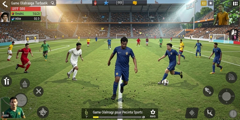 Screenshot menunjukkan aksi seru gameplay olahraga di RR33.