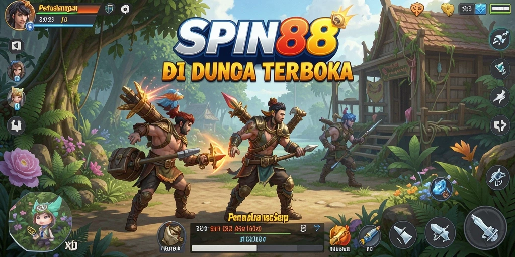 Tampilan permainan Open World yang menakjubkan di SPIN88.